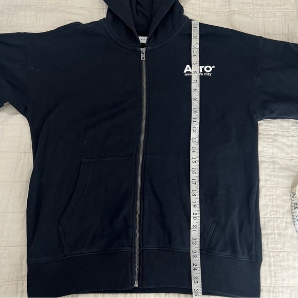 AEROPOSTALE Mens Black Full Zip Sweater Hoodie Size Small - Picture 9 of 11
